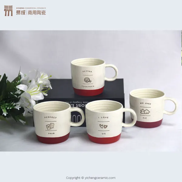 mu2304 custom porcelain with in glaze decal mug set ceramic mug cups