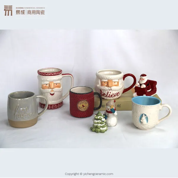 mu2304 custom porcelain with in glaze decal mug set ceramic mug cups