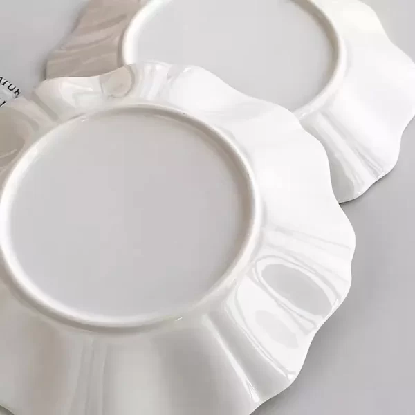 Wholesale Ceramic Plates With with Tulip Floral Relief 3