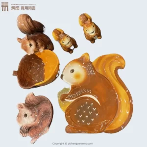 Wholesale Unique Tableware with Embossed Squirrel Design 1